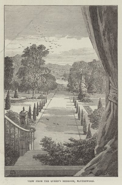 Kilátás a királynő hálószobájából, Blythswood alkotó: Thomas Harrington Wilson