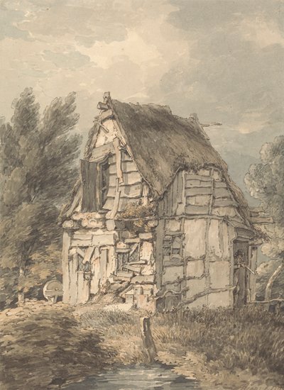 Favázas és nádfedeles kunyhó alkotó: Thomas Hearne