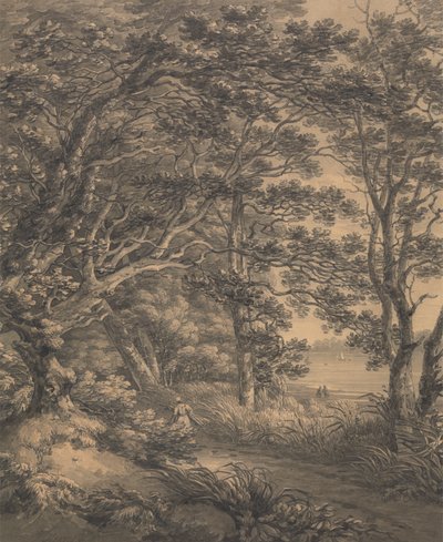 Folyói táj alakokkal alkotó: Thomas Hearne