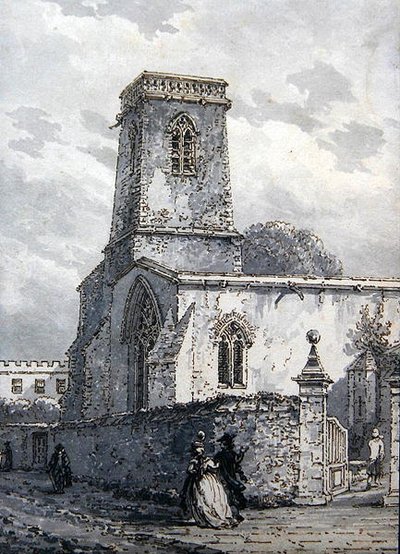 Szent Péter a keleti templomban (barna tinta és szürke tus) alkotó: Thomas Hearne