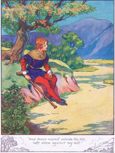"És a dombon kívül találtam magam, akaratom ellenére magamra hagyva" (színes litográfia) alkotó: Thomas Heath Robinson