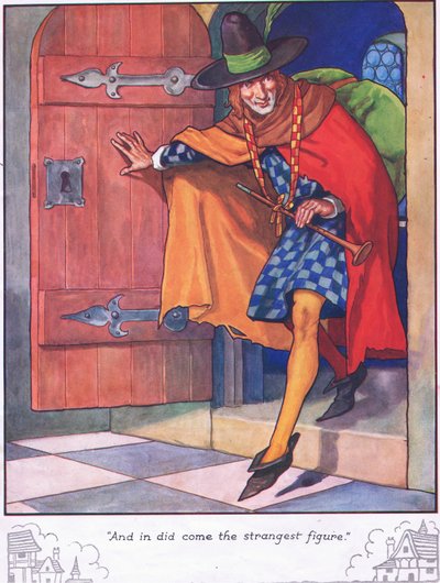 "És bejött a legfurcsább alak" (színes litográfia) alkotó: Thomas Heath Robinson