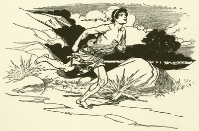 Híreket hoztam Marathonból (metszet) alkotó: Thomas Heath Robinson