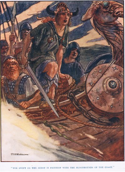 A gyors az illat Frithiof (litho) alkotó: Thomas Heath Robinson