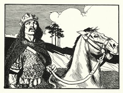 Alfréd király (litográfia) alkotó: Thomas Heath Robinson