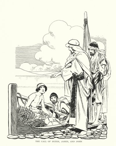 Péter, Jakab és János elhívása (litográfia) alkotó: Thomas Heath Robinson