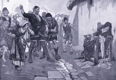 A kakukkoló székely a normann időkben (litográfia) alkotó: Thomas Heath Robinson