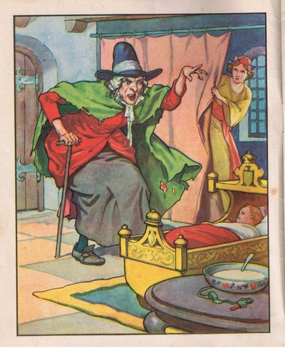Az öreg boszorkány (litográfia) alkotó: Thomas Heath Robinson