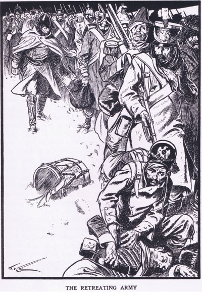 A visszavonuló hadsereg (színes litográfia) alkotó: Thomas Heath Robinson