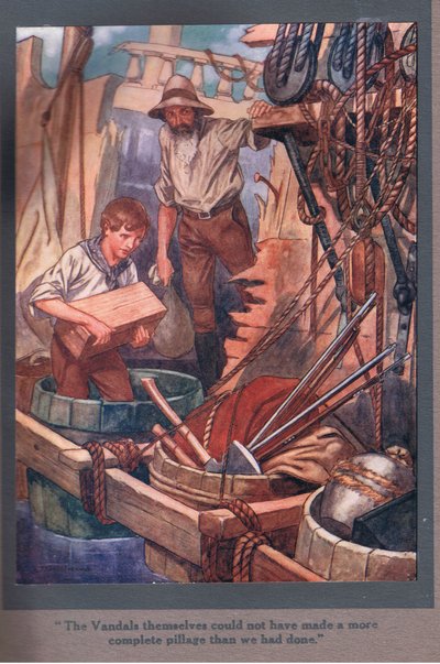 Maguk a vandálok sem tudtak volna teljesebb fosztogatást végezni, mint mi (színes litho). alkotó: Thomas Heath Robinson