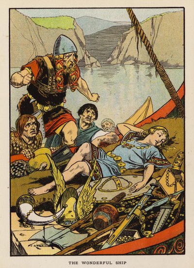 A csodálatos hajó (színes litográfia) alkotó: Thomas Heath Robinson