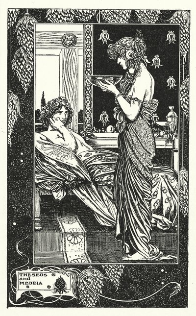 Theseus és Medeia (litográfia) alkotó: Thomas Heath Robinson