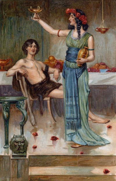 Theseus felnézett a szép arcába (chromolitho) alkotó: Thomas Heath Robinson