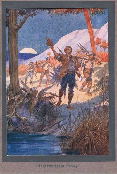 Este visszatértek (színes litográfia) alkotó: Thomas Heath Robinson