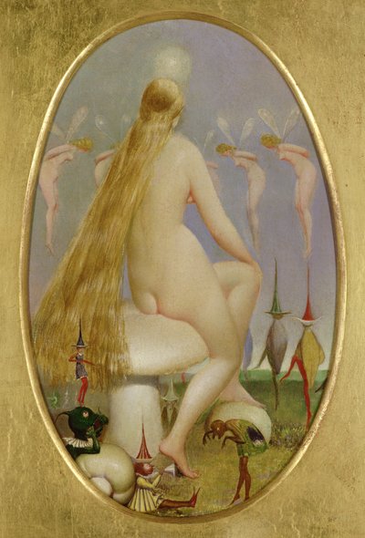Gombán ülő tündér, 1860 körül alkotó: Thomas Heatherley