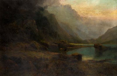 Highland Loch szarvassal alkotó: Thomas Henry Gibb