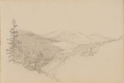 Kauterskill Clove a Sketchbook of Landscape and Animal Subjectsből, kb. 1860-64. alkotó: Thomas Hewes Hinckley