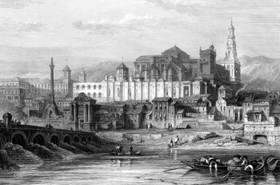 Nagy mecset és az inkvizíció börtöne, Cordoba, Spanyolország, 19. század. alkotó: Thomas Higham