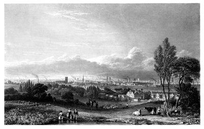 Manchester látképe, 1844. alkotó: Thomas Higham