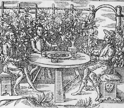Pihenés egy lugasban, 1577 alkotó: Thomas Hill