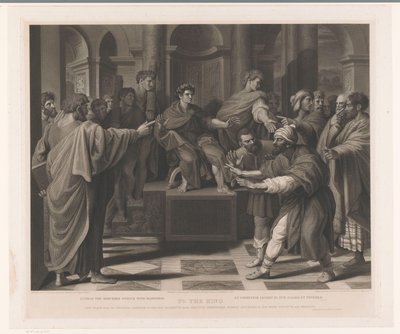 Elymast elvakította Pál Elymas, a varázsló megvakult (cím a tárgyon) Nyomatok Raphael után (sorozat címe) The Raphael Cartoons (sorozat címe) alkotó: Thomas Holloway