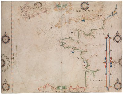 A Vizcayai-öböl és a La Manche csatorna térképe alkotó: Thomas Hood