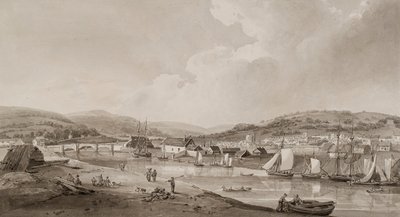 Neath, a folyó déli oldaláról (akvarell és ceruza, papír) alkotó: Thomas Hornor