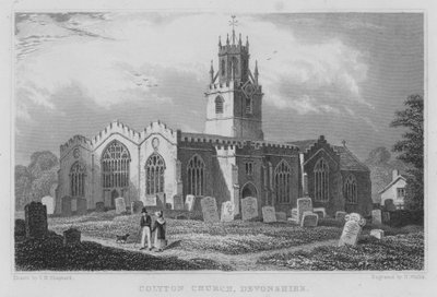 Colyton Church, Devonshire (metszet) alkotó: Thomas Hosmer (after) Shepherd