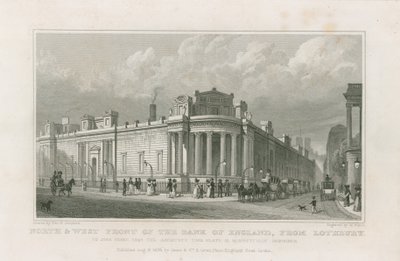 Bank of England, Sir John Soane frontjai alkotó: Thomas Hosmer Shepherd