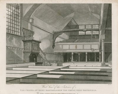 Nagy Szent Bertalan kápolna, West Smithfield alkotó: Thomas Hosmer Shepherd