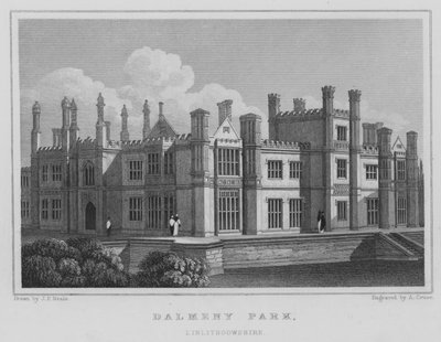 Dalmeny Park, Linlithgowshire (metszet) alkotó: Thomas Hosmer Shepherd