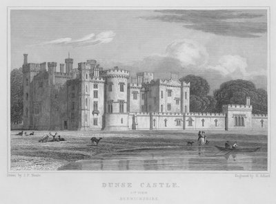 Dunse Castle, 2. kilátás, Berwickshire (metszet) alkotó: Thomas Hosmer Shepherd