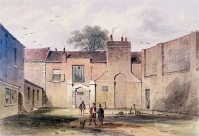 Bejárat a Tothill Fields-i börtönbe, 1850 alkotó: Thomas Hosmer Shepherd