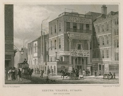 Exeter Change, The Strand, London alkotó: Thomas Hosmer Shepherd