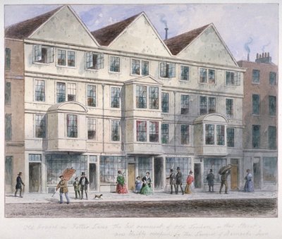 Fetter Lane, London City, 1855 alkotó: Thomas Hosmer Shepherd