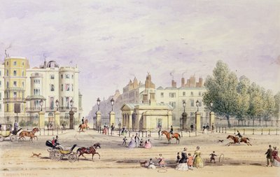 Grosvenor kapuja és az új páholy, 1851 alkotó: Thomas Hosmer Shepherd