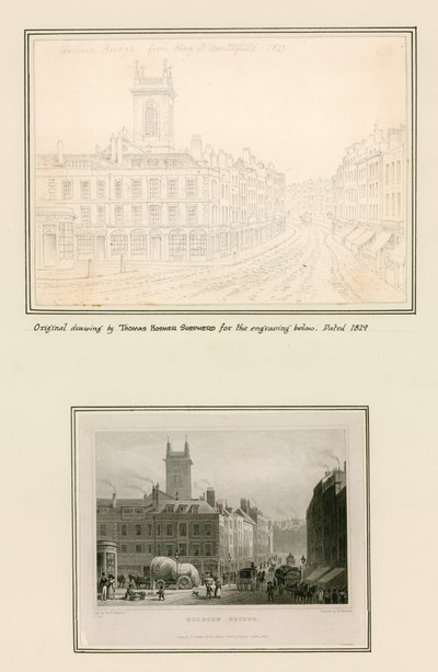 Holborn híd, London alkotó: Thomas Hosmer Shepherd