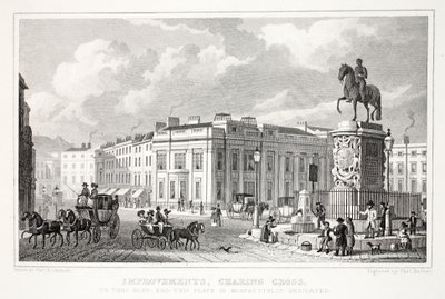 Fejlesztések, Charing Cross, a „London és környéke a tizenkilencedik században” kocsmából. Jones und Co., 1827-1829 alkotó: Thomas Hosmer Shepherd