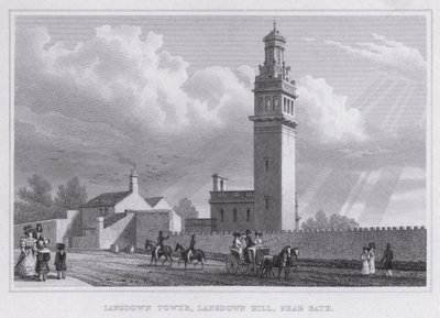 Lansdown Tower, Lansdown Hill, Bath közelében (metszet) alkotó: Thomas Hosmer Shepherd