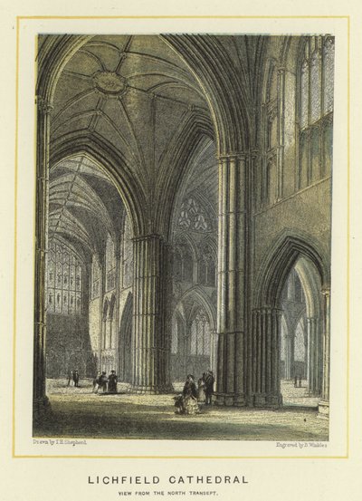 Lichfield katedrális, kilátás az északi kereszthajóról alkotó: Thomas Hosmer Shepherd