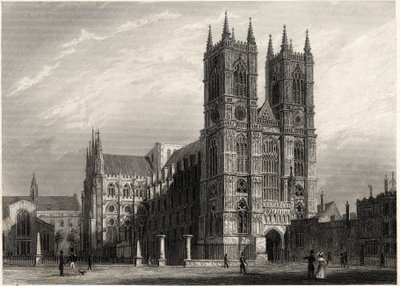 London, kilátás a westminsteri apátságra alkotó: Thomas Hosmer Shepherd
