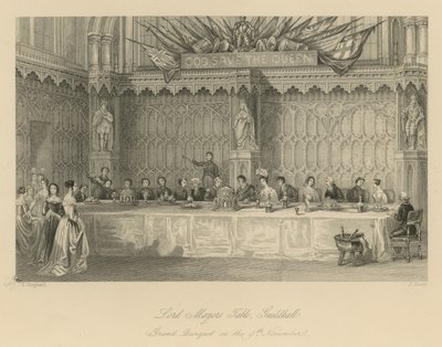 Lord Mayor asztala, Guildhall alkotó: Thomas Hosmer Shepherd