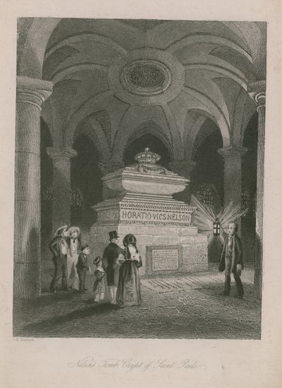 Nelson sírja a Szent Pál-székesegyház kriptájában alkotó: Thomas Hosmer Shepherd
