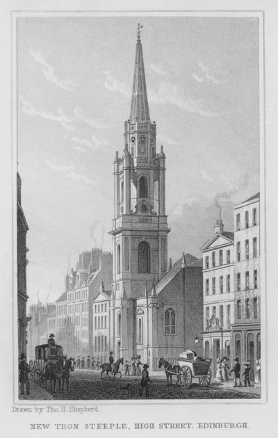 New Tron Steeple, High Street, Edinburgh (metszet) alkotó: Thomas Hosmer Shepherd