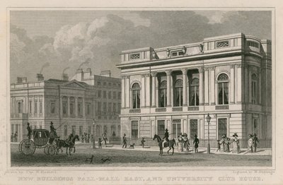 Új épületek Pall Mall East és University Club House alkotó: Thomas Hosmer Shepherd