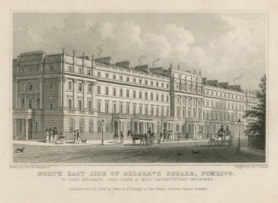 Belgrave Square északkeleti oldala, Pimlico alkotó: Thomas Hosmer Shepherd