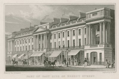 A Regent Street keleti oldalának egy része, London alkotó: Thomas Hosmer Shepherd