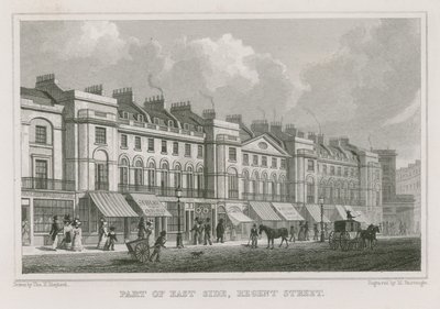 A Regnet Street keleti oldalának egy része, London alkotó: Thomas Hosmer Shepherd