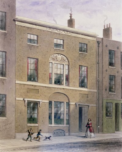 Plumbers Hall in Great Bush Lane, Cannon Street, 1851 alkotó: Thomas Hosmer Shepherd