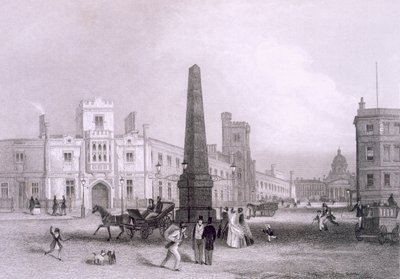 A rászoruló vakok iskolája és a betlehemi kórház, 1851-55 körül alkotó: Thomas Hosmer Shepherd